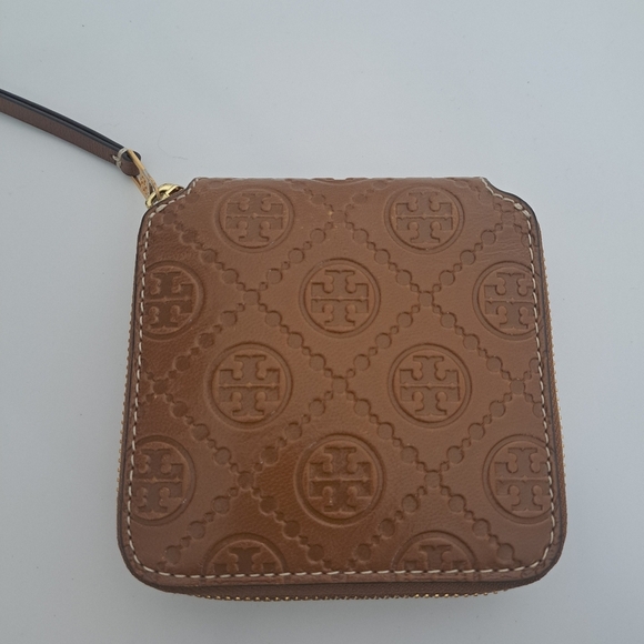 Tory Burch T Monogram Leather Bi-fold wallet Moose - Picture 4 of 7